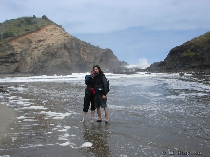 wet in the waves